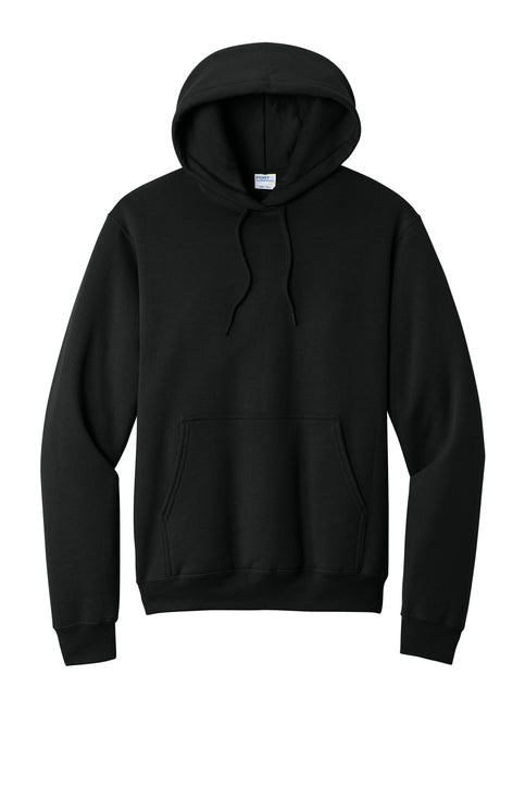 Port & Company PC78H Core Fleece Hoodie, jet black, flat front
