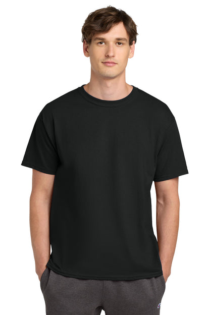 Champion T425 Heritage Jersey Tee, black, front