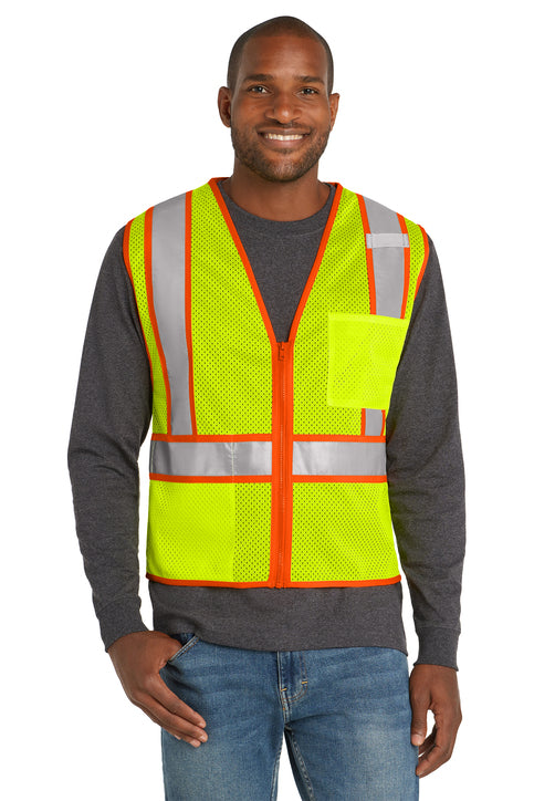 CornerStone CSV103 ANSI Class 2 Safety Vest, safety yellow, front
