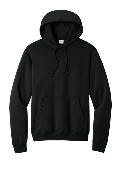 Port & Company PC78H Core Fleece Hoodie, jet black, flat front