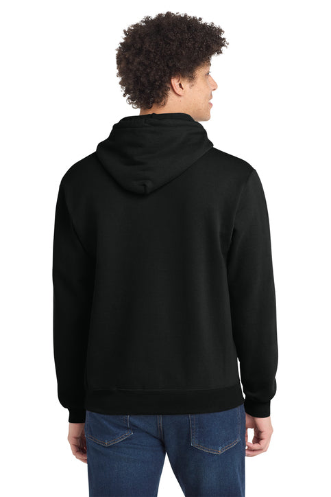 Port & Company PC78H Core Fleece Hoodie, jet black, back