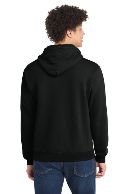 Port & Company PC78H Core Fleece Hoodie, jet black, back