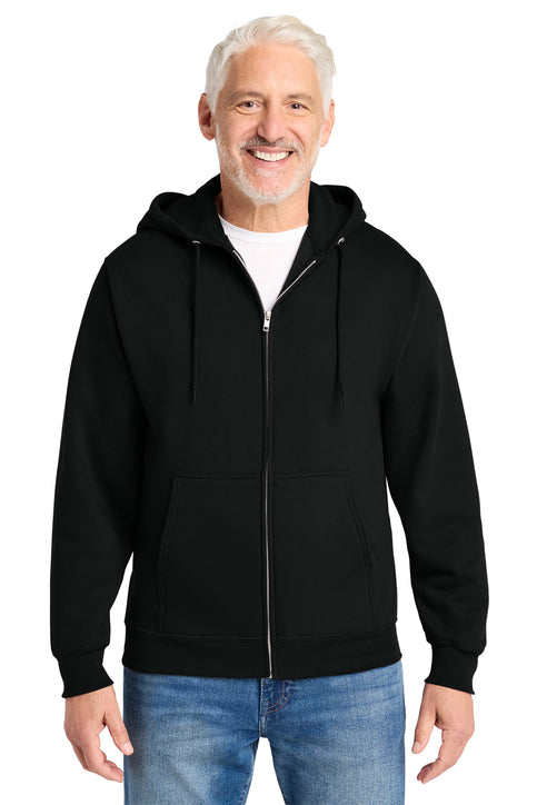 Port & Company PC78ZH Full-Zip Hoodie, jet black, front