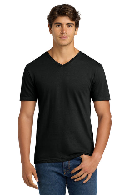 Gildan 64V00 Softstyle V-Neck Tee, black, front