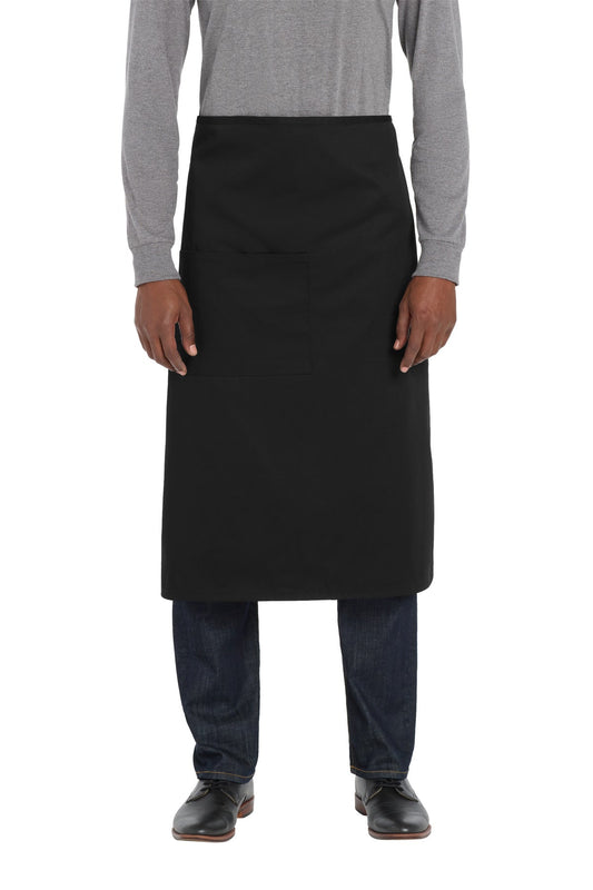 Port Authority A701 Easy Care Bistro Apron in black, front view